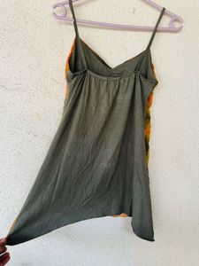 Boho Beaded Tie-Dye Spaghetti Strap Top