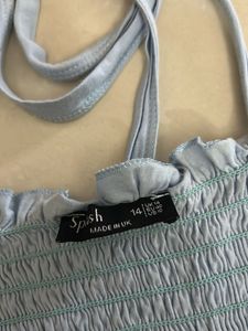 Smocked Ruffle Crop Top
