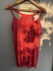 Coral Spaghetti Strap Tank Top