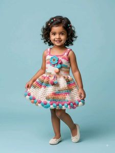 Handmade Crochet Baby Girl Dress
