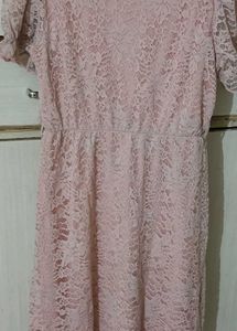 Pink Lace Mini Dress