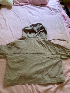 Lightweight Beige Jacket with Hood