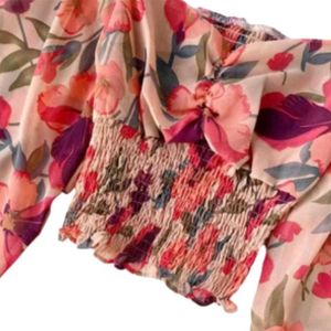 Floral Print Long Sleeve Top