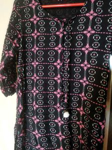 Elegant Black &amp; Pink Kurta