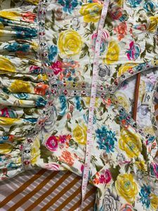 Women's Floral Print Gown Dress