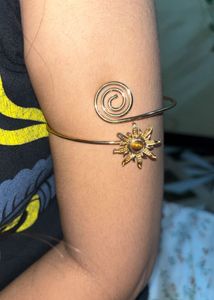 Boho Sun Armlet Bangle with earrings
