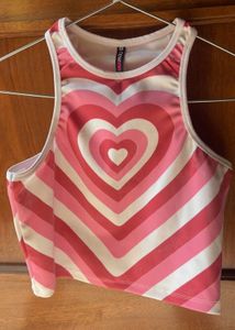 Heart Shape Crop Tank Top