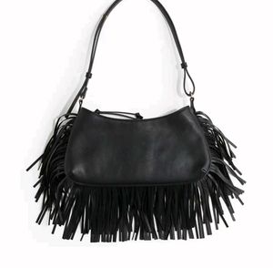 H&M Fringed-Trimmed Shoulder Bag