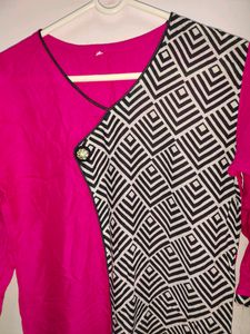 Dark Pink Lining Kurti