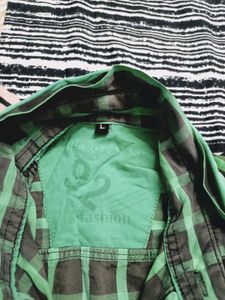 Men's Green Plaid Long Sleeve Shirt