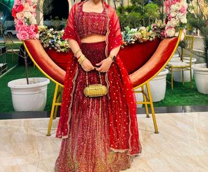 Sequins Embellished Lehenga With Hand_work choli