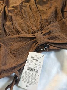 Cute Brown Sleeveless Mini Dress