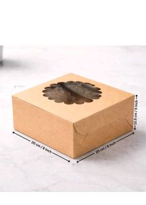 Kraft Cake Box with Window