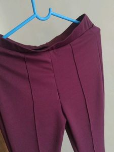 Burgundy Flared Pants