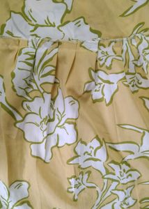 Yellow Floral Midi Dress
