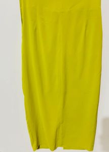 Reduced price, Lime Green Twist Front Midi Skirt