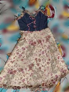 new denim frock for 8 to 10 yr girl