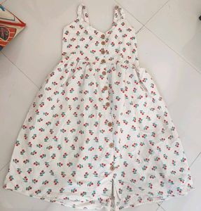 Adjustable Cute Cherry Print Dress