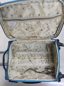 Blue Rolling Carry-On Suitcase