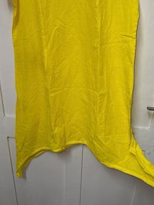 Bright Yellow Kurta with Pocket Detail