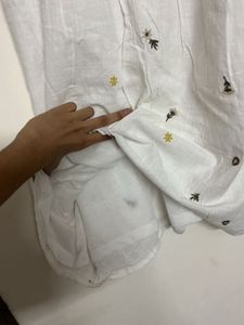 White Embroidered Summer Dress
