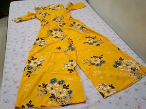 Vibrant Yellow Floral Jumpsuit