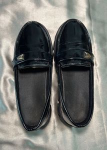 Shiny Black Loafers
