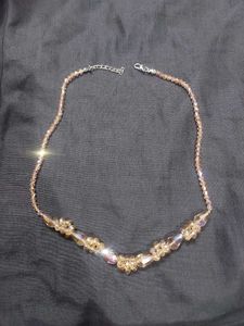 Elegant Crystal Flower Necklace