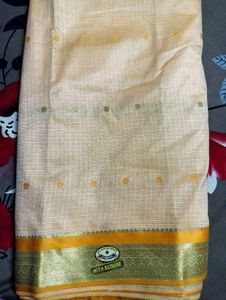 Elegant Peach Saree with Blouse