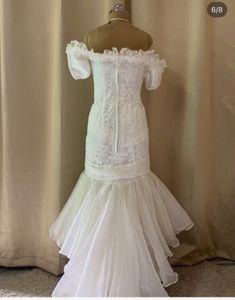pretty white mermaid dress