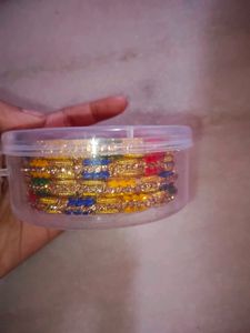 Vibrant Beaded Bangles Set