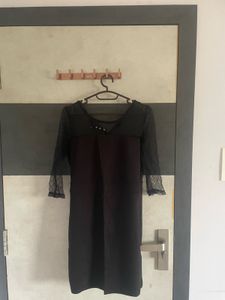 Elegant Black Lace Sleeve Dress