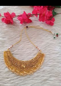 Gold plated Necklace Set with Earrings &amp; Maangtikk