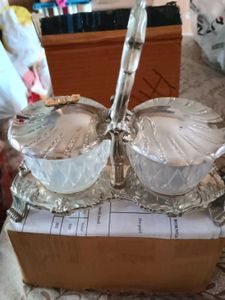 Elegant Silver Decorative Bowl Set
