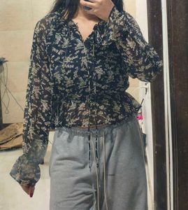 Floral Print Long Sleeve Top