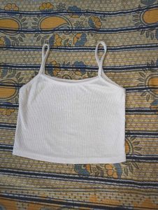 Classic White Ribbed Tank Top