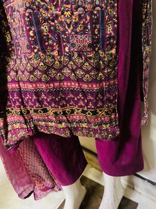 Rose Color 3 Pec Cotton Suit