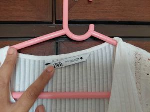 ZARA Chic White Broderie Anglaise Dress