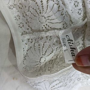 White🅾️ Lace Briefs