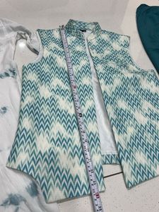 Stylish Ethnic jacket ,White Kurta &amp; pajama Set