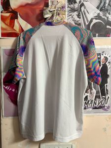 Unique Marble Print Raglan T-Shirt