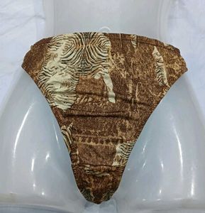⚛️ Brown Animal Print Thong Panty