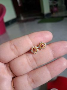 Heart Stud Earrings gold 22crt