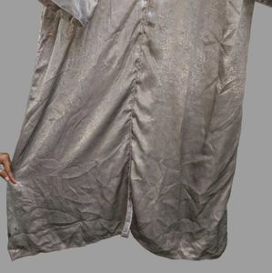 Elegant Silver Embellished Ethnic Gown  ❌NO RETURN