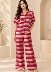 Trendy Stylish Striped Thaan Fabric 5 mtr