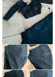 Sequined Blue lahengha choli