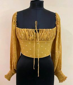 Yellow Polka Dot Top