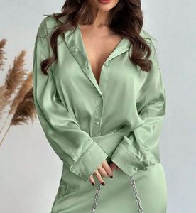 Sage Green Satin co-ords set