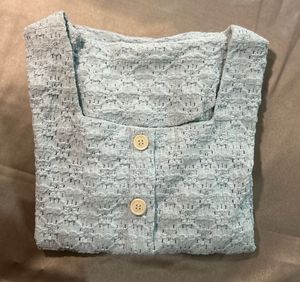 Light blue crop Top
