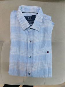 Louis Philippe Slim Fit Light Blue Shirt Size 40